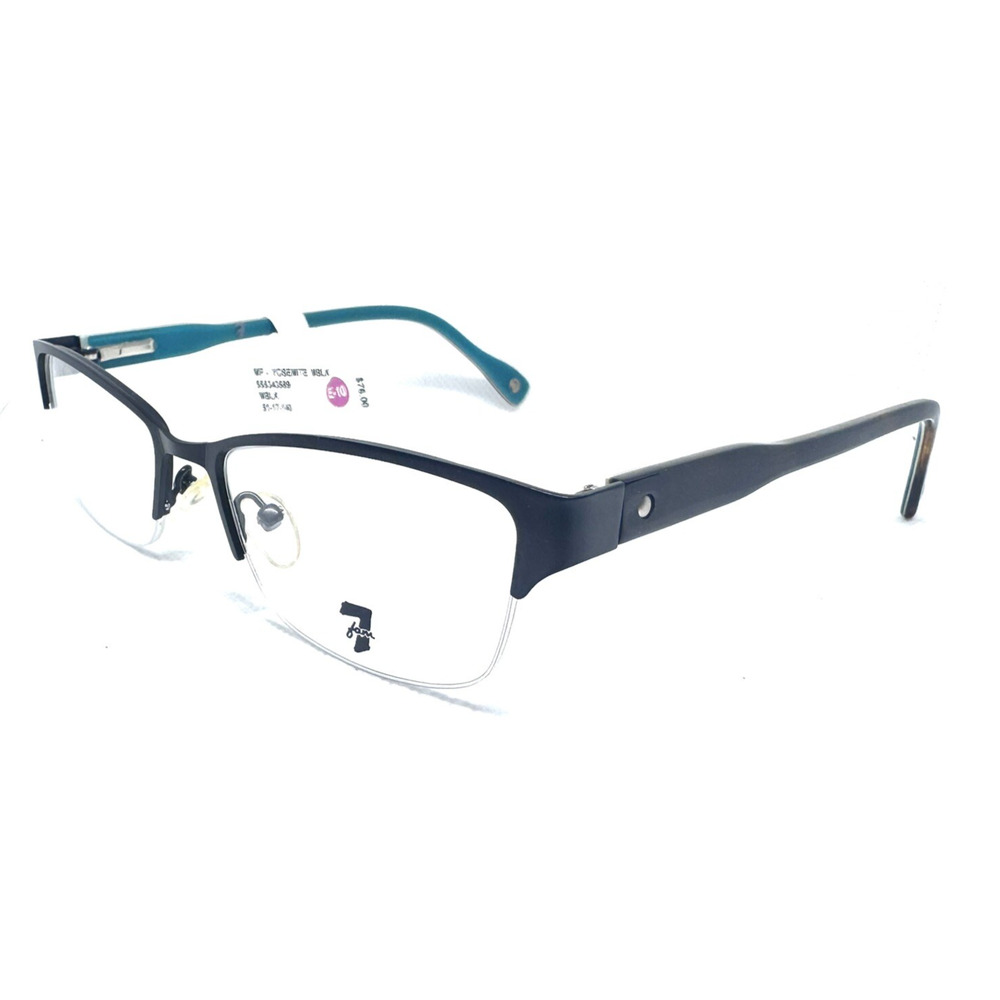 7 FOR ALL MANKIND YOSEMITE BLACK BLUE DESIGNER EYEGLASSES RX FRAME 51-17